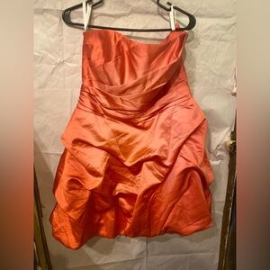 David's Bridal Vibrant coral Dress